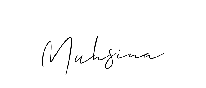 Muhsina stylish signature style. Best Handwritten Sign (Allison_Script) for my name. Handwritten Signature Collection Ideas for my name Muhsina. Muhsina signature style 2 images and pictures png