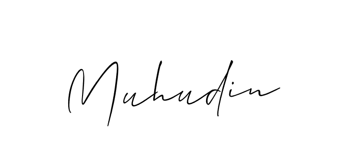 Muhudin stylish signature style. Best Handwritten Sign (Allison_Script) for my name. Handwritten Signature Collection Ideas for my name Muhudin. Muhudin signature style 2 images and pictures png