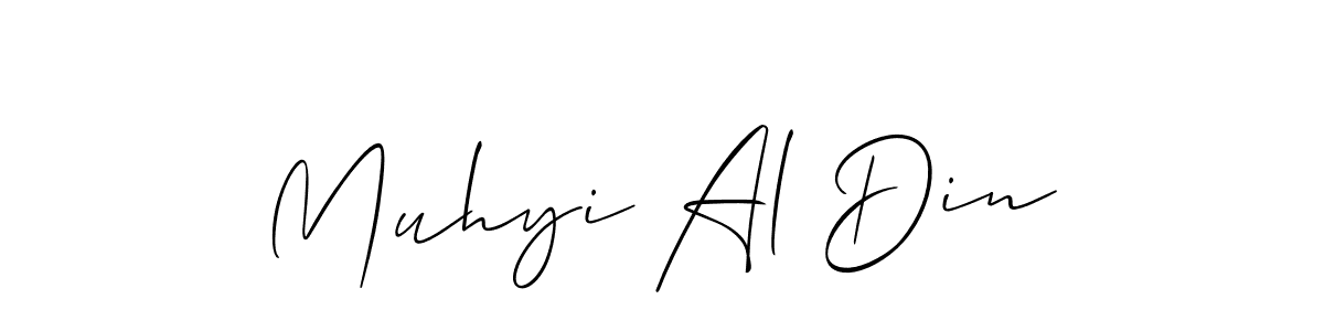 This is the best signature style for the Muhyi Al Din name. Also you like these signature font (Allison_Script). Mix name signature. Muhyi Al Din signature style 2 images and pictures png