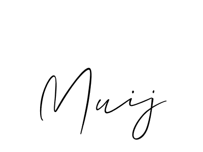 Also we have Muij name is the best signature style. Create professional handwritten signature collection using Allison_Script autograph style. Muij signature style 2 images and pictures png