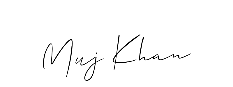 It looks lik you need a new signature style for name Muj Khan. Design unique handwritten (Allison_Script) signature with our free signature maker in just a few clicks. Muj Khan signature style 2 images and pictures png