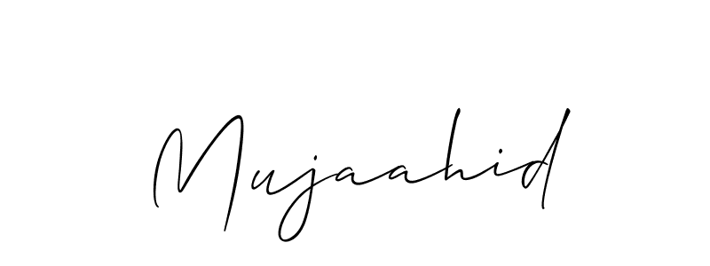 It looks lik you need a new signature style for name Mujaahid. Design unique handwritten (Allison_Script) signature with our free signature maker in just a few clicks. Mujaahid signature style 2 images and pictures png