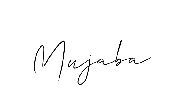 Design your own signature with our free online signature maker. With this signature software, you can create a handwritten (Allison_Script) signature for name Mujaba. Mujaba signature style 2 images and pictures png