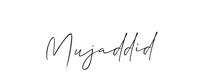 How to make Mujaddid name signature. Use Allison_Script style for creating short signs online. This is the latest handwritten sign. Mujaddid signature style 2 images and pictures png