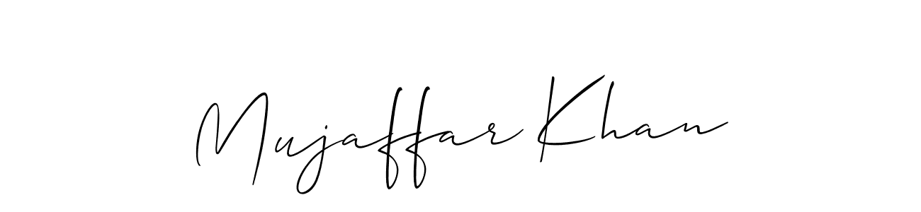 It looks lik you need a new signature style for name Mujaffar Khan. Design unique handwritten (Allison_Script) signature with our free signature maker in just a few clicks. Mujaffar Khan signature style 2 images and pictures png