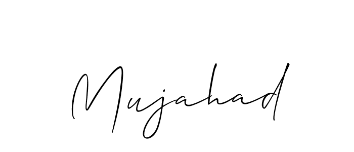 Use a signature maker to create a handwritten signature online. With this signature software, you can design (Allison_Script) your own signature for name Mujahad. Mujahad signature style 2 images and pictures png