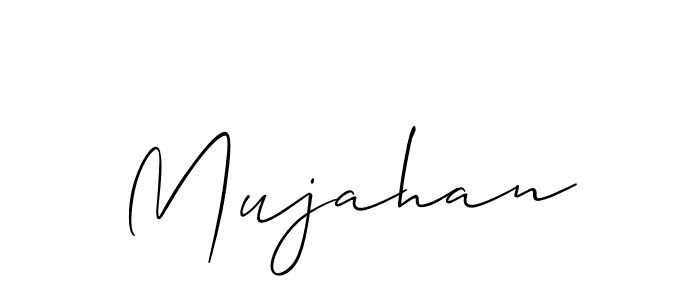 You should practise on your own different ways (Allison_Script) to write your name (Mujahan) in signature. don't let someone else do it for you. Mujahan signature style 2 images and pictures png