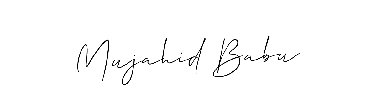 Make a short Mujahid Babu signature style. Manage your documents anywhere anytime using Allison_Script. Create and add eSignatures, submit forms, share and send files easily. Mujahid Babu signature style 2 images and pictures png