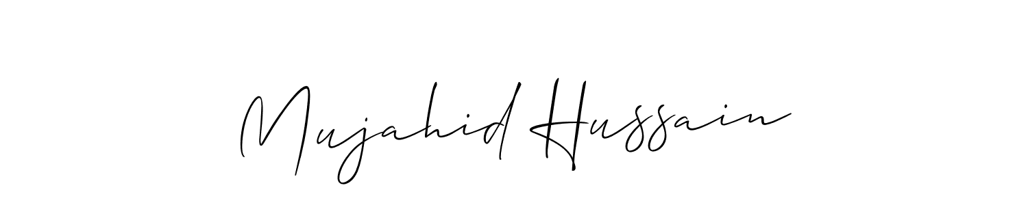 Design your own signature with our free online signature maker. With this signature software, you can create a handwritten (Allison_Script) signature for name Mujahid Hussain. Mujahid Hussain signature style 2 images and pictures png