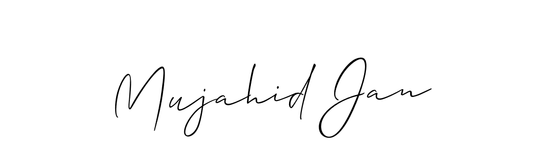 Make a beautiful signature design for name Mujahid Jan. With this signature (Allison_Script) style, you can create a handwritten signature for free. Mujahid Jan signature style 2 images and pictures png