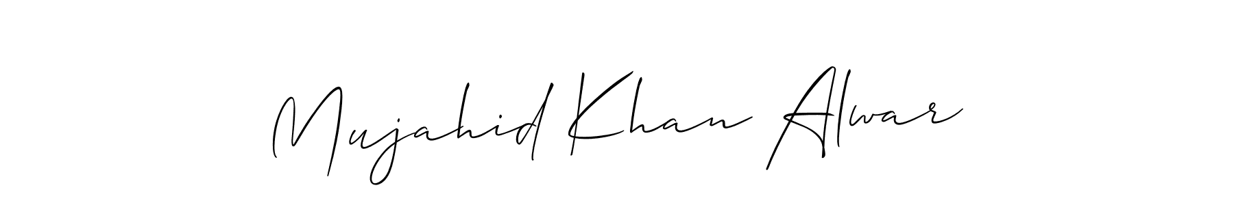 Also we have Mujahid Khan Alwar name is the best signature style. Create professional handwritten signature collection using Allison_Script autograph style. Mujahid Khan Alwar signature style 2 images and pictures png