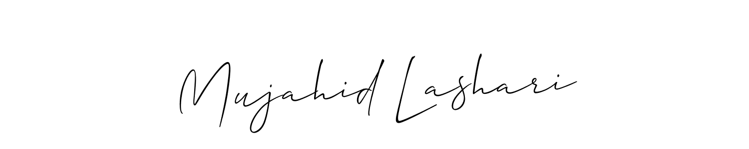 Use a signature maker to create a handwritten signature online. With this signature software, you can design (Allison_Script) your own signature for name Mujahid Lashari. Mujahid Lashari signature style 2 images and pictures png