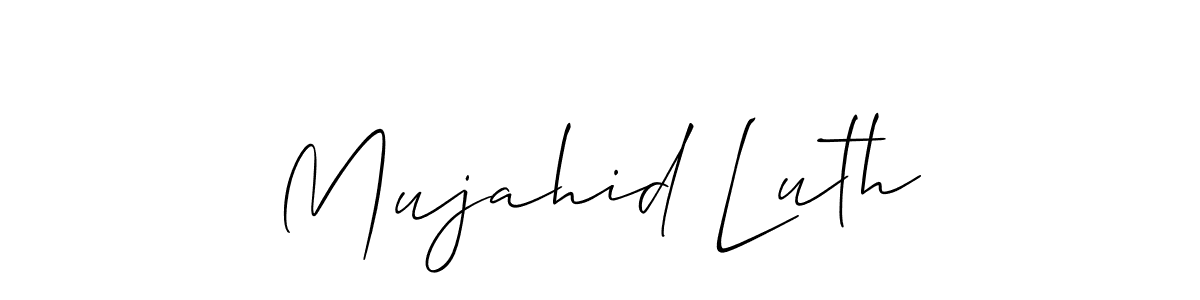 Best and Professional Signature Style for Mujahid Luth. Allison_Script Best Signature Style Collection. Mujahid Luth signature style 2 images and pictures png