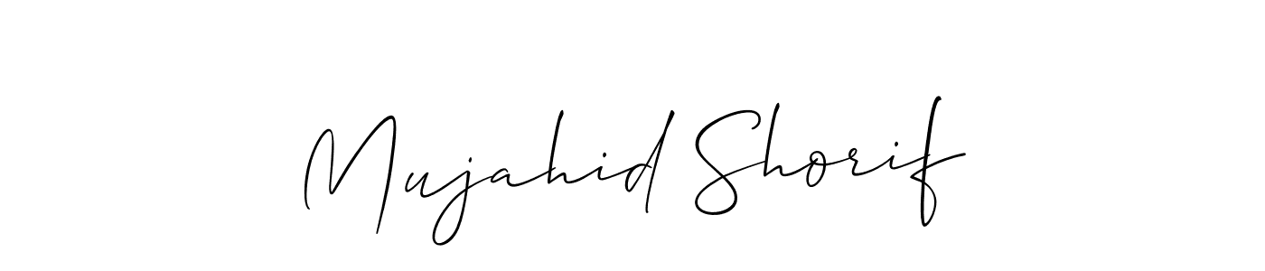 How to Draw Mujahid Shorif signature style? Allison_Script is a latest design signature styles for name Mujahid Shorif. Mujahid Shorif signature style 2 images and pictures png