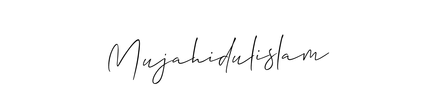 You should practise on your own different ways (Allison_Script) to write your name (Mujahidulislam) in signature. don't let someone else do it for you. Mujahidulislam signature style 2 images and pictures png