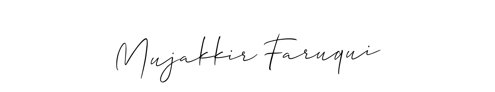 Create a beautiful signature design for name Mujakkir Faruqui. With this signature (Allison_Script) fonts, you can make a handwritten signature for free. Mujakkir Faruqui signature style 2 images and pictures png