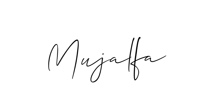 Make a beautiful signature design for name Mujalfa. Use this online signature maker to create a handwritten signature for free. Mujalfa signature style 2 images and pictures png
