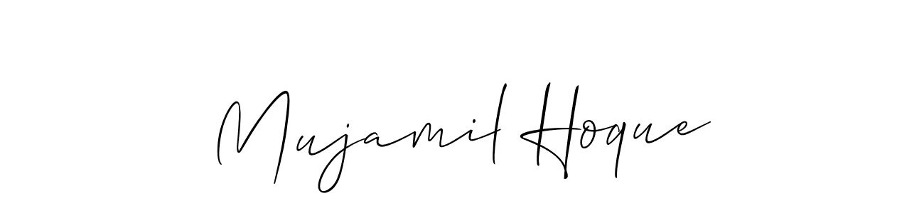 Also we have Mujamil Hoque name is the best signature style. Create professional handwritten signature collection using Allison_Script autograph style. Mujamil Hoque signature style 2 images and pictures png