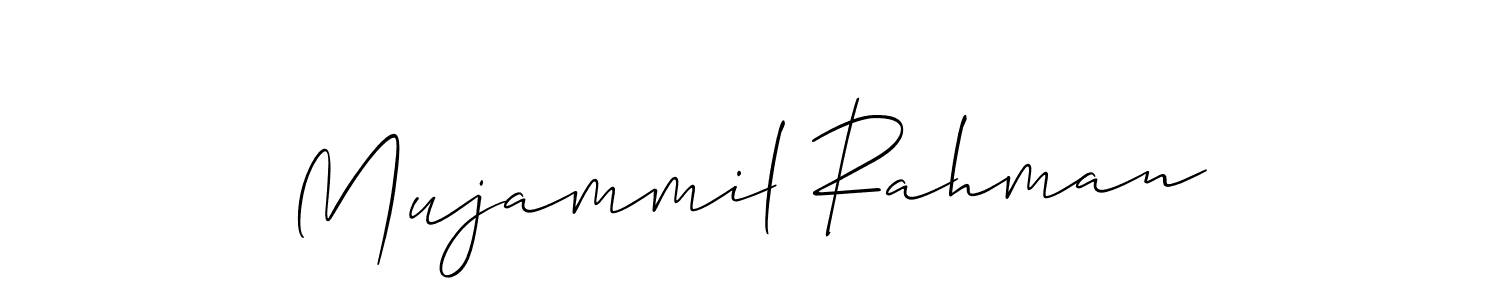 Mujammil Rahman stylish signature style. Best Handwritten Sign (Allison_Script) for my name. Handwritten Signature Collection Ideas for my name Mujammil Rahman. Mujammil Rahman signature style 2 images and pictures png