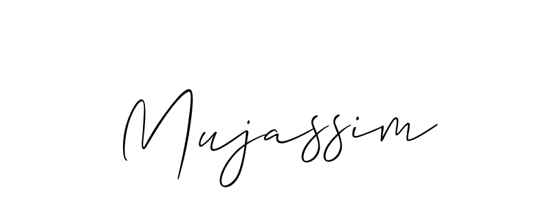 Similarly Allison_Script is the best handwritten signature design. Signature creator online .You can use it as an online autograph creator for name Mujassim. Mujassim signature style 2 images and pictures png