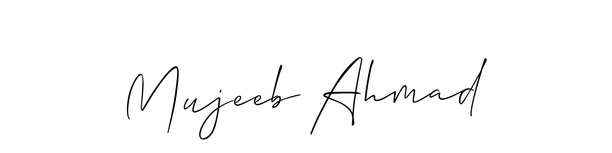 Mujeeb Ahmad stylish signature style. Best Handwritten Sign (Allison_Script) for my name. Handwritten Signature Collection Ideas for my name Mujeeb Ahmad. Mujeeb Ahmad signature style 2 images and pictures png