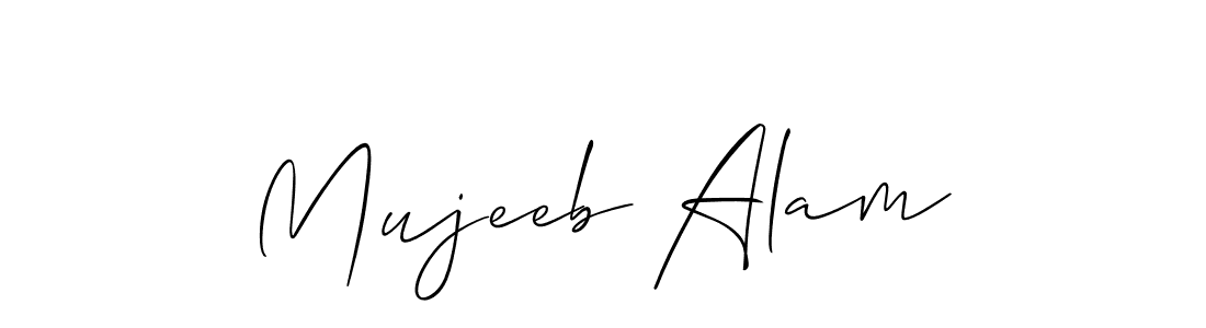 Use a signature maker to create a handwritten signature online. With this signature software, you can design (Allison_Script) your own signature for name Mujeeb Alam. Mujeeb Alam signature style 2 images and pictures png