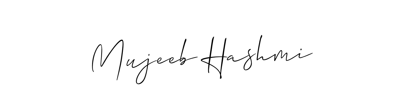 Also You can easily find your signature by using the search form. We will create Mujeeb Hashmi name handwritten signature images for you free of cost using Allison_Script sign style. Mujeeb Hashmi signature style 2 images and pictures png