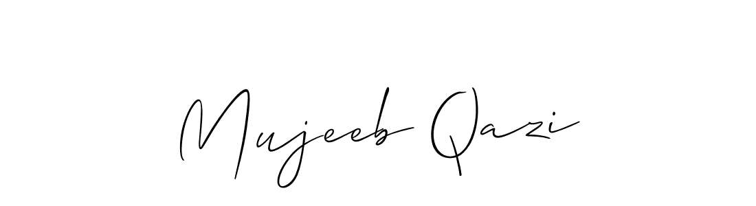 Design your own signature with our free online signature maker. With this signature software, you can create a handwritten (Allison_Script) signature for name Mujeeb Qazi. Mujeeb Qazi signature style 2 images and pictures png