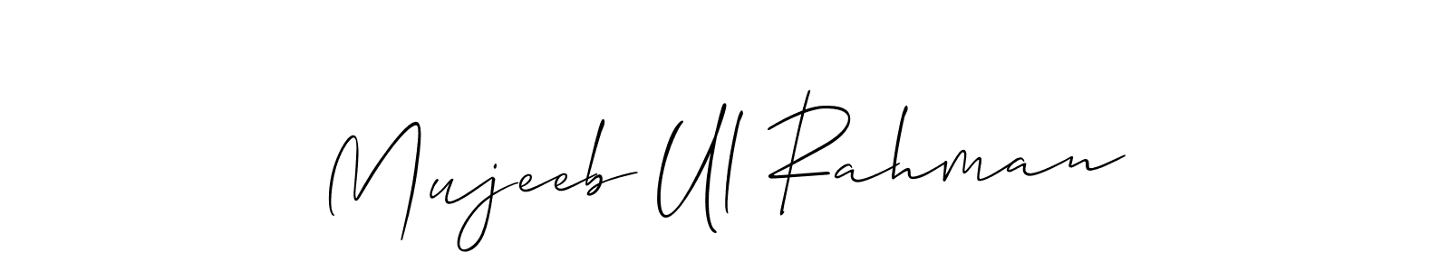 You should practise on your own different ways (Allison_Script) to write your name (Mujeeb Ul Rahman) in signature. don't let someone else do it for you. Mujeeb Ul Rahman signature style 2 images and pictures png