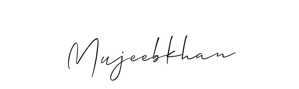 You should practise on your own different ways (Allison_Script) to write your name (Mujeebkhan) in signature. don't let someone else do it for you. Mujeebkhan signature style 2 images and pictures png