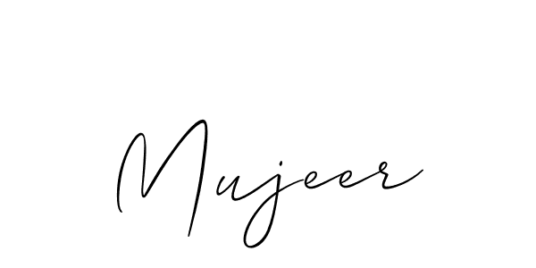 How to make Mujeer name signature. Use Allison_Script style for creating short signs online. This is the latest handwritten sign. Mujeer signature style 2 images and pictures png