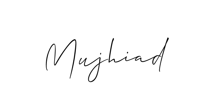 It looks lik you need a new signature style for name Mujhiad. Design unique handwritten (Allison_Script) signature with our free signature maker in just a few clicks. Mujhiad signature style 2 images and pictures png