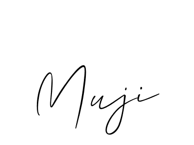 Create a beautiful signature design for name Muji. With this signature (Allison_Script) fonts, you can make a handwritten signature for free. Muji signature style 2 images and pictures png