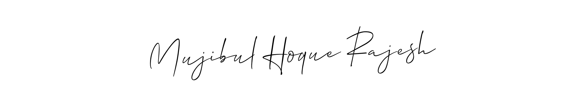 Make a beautiful signature design for name Mujibul Hoque Rajesh. With this signature (Allison_Script) style, you can create a handwritten signature for free. Mujibul Hoque Rajesh signature style 2 images and pictures png