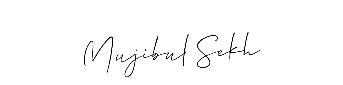 Design your own signature with our free online signature maker. With this signature software, you can create a handwritten (Allison_Script) signature for name Mujibul Sekh. Mujibul Sekh signature style 2 images and pictures png