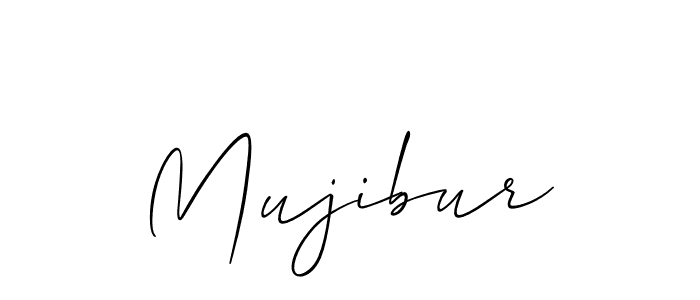 Use a signature maker to create a handwritten signature online. With this signature software, you can design (Allison_Script) your own signature for name Mujibur. Mujibur signature style 2 images and pictures png