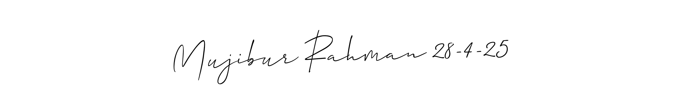 if you are searching for the best signature style for your name Mujibur Rahman 28-4-25. so please give up your signature search. here we have designed multiple signature styles  using Allison_Script. Mujibur Rahman 28-4-25 signature style 2 images and pictures png