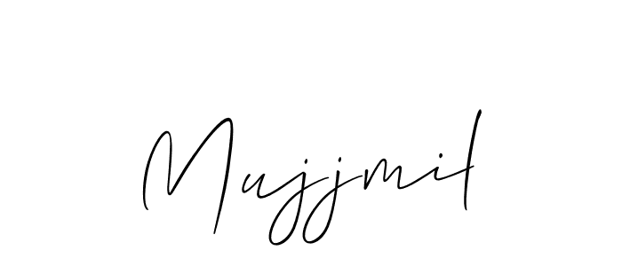 How to make Mujjmil name signature. Use Allison_Script style for creating short signs online. This is the latest handwritten sign. Mujjmil signature style 2 images and pictures png