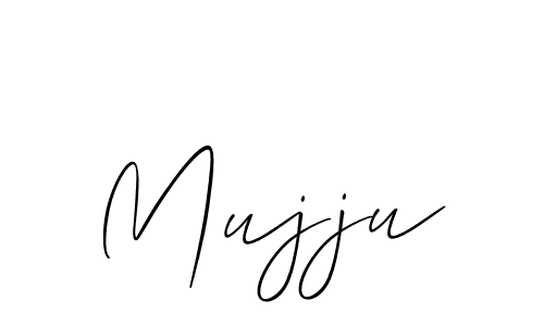 How to make Mujju signature? Allison_Script is a professional autograph style. Create handwritten signature for Mujju name. Mujju signature style 2 images and pictures png