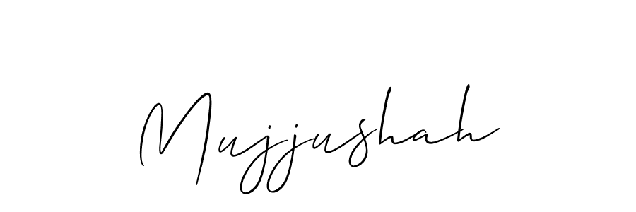 How to make Mujjushah name signature. Use Allison_Script style for creating short signs online. This is the latest handwritten sign. Mujjushah signature style 2 images and pictures png