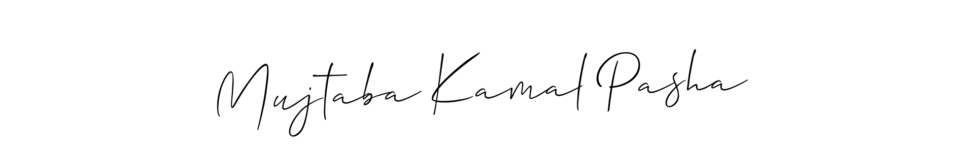 How to Draw Mujtaba Kamal Pasha signature style? Allison_Script is a latest design signature styles for name Mujtaba Kamal Pasha. Mujtaba Kamal Pasha signature style 2 images and pictures png