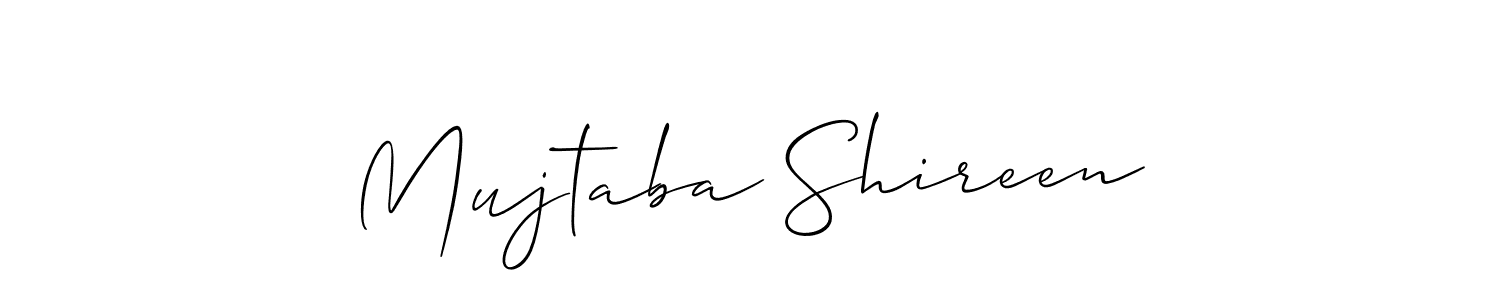 Once you've used our free online signature maker to create your best signature Allison_Script style, it's time to enjoy all of the benefits that Mujtaba Shireen name signing documents. Mujtaba Shireen signature style 2 images and pictures png