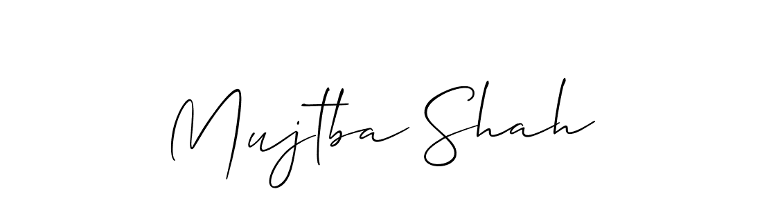 Allison_Script is a professional signature style that is perfect for those who want to add a touch of class to their signature. It is also a great choice for those who want to make their signature more unique. Get Mujtba Shah name to fancy signature for free. Mujtba Shah signature style 2 images and pictures png