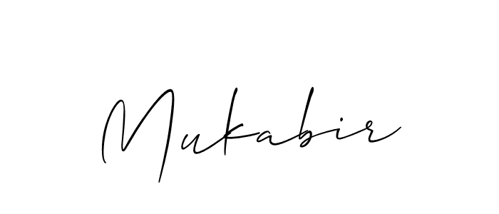 if you are searching for the best signature style for your name Mukabir. so please give up your signature search. here we have designed multiple signature styles  using Allison_Script. Mukabir signature style 2 images and pictures png