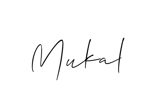 The best way (Allison_Script) to make a short signature is to pick only two or three words in your name. The name Mukal include a total of six letters. For converting this name. Mukal signature style 2 images and pictures png