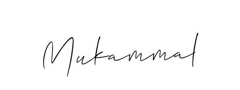 How to make Mukammal signature? Allison_Script is a professional autograph style. Create handwritten signature for Mukammal name. Mukammal signature style 2 images and pictures png