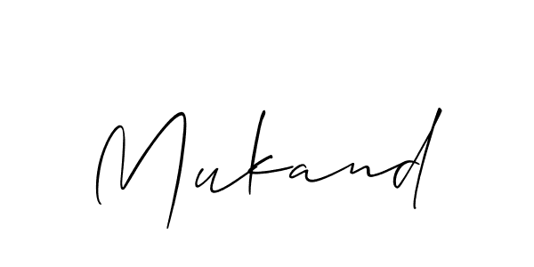 How to make Mukand signature? Allison_Script is a professional autograph style. Create handwritten signature for Mukand name. Mukand signature style 2 images and pictures png