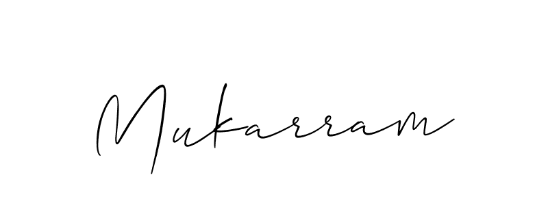 Also You can easily find your signature by using the search form. We will create Mukarram name handwritten signature images for you free of cost using Allison_Script sign style. Mukarram signature style 2 images and pictures png