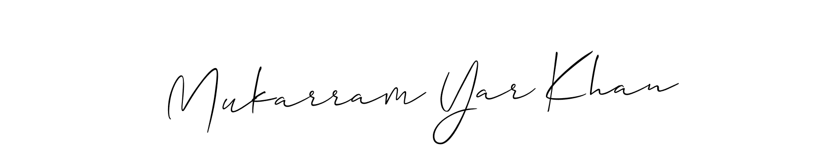Once you've used our free online signature maker to create your best signature Allison_Script style, it's time to enjoy all of the benefits that Mukarram Yar Khan name signing documents. Mukarram Yar Khan signature style 2 images and pictures png
