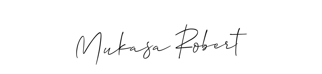 Make a beautiful signature design for name Mukasa Robert. With this signature (Allison_Script) style, you can create a handwritten signature for free. Mukasa Robert signature style 2 images and pictures png